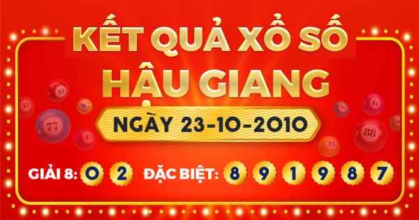 Kết quả xổ số Hậu Giang ngày 23/10/2010